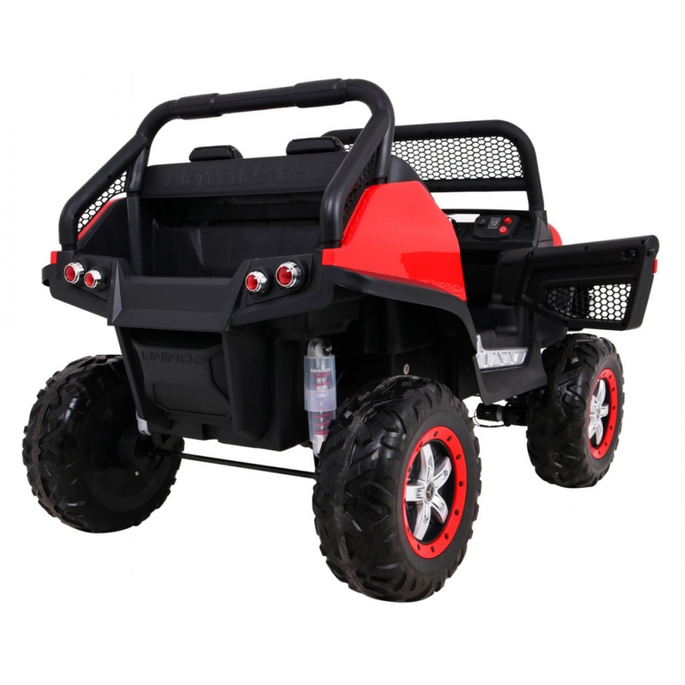 Elektromobilis Mercedes Benz Unimog 4x4, Red-Elektromobiliai vaikams, Visureigiai-e-vaikas