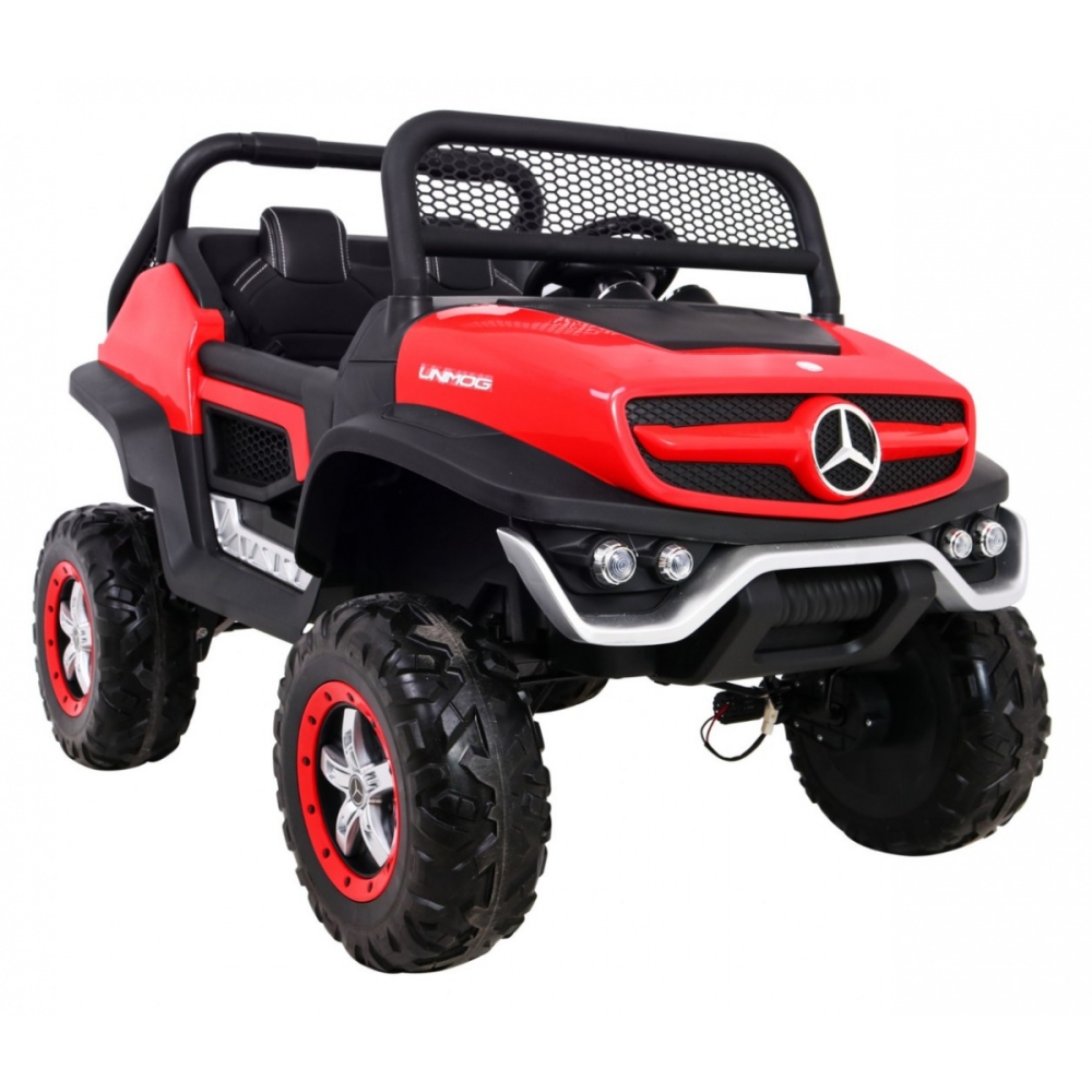 Elektromobilis Mercedes Benz Unimog 4x4, Red-Elektromobiliai vaikams, Visureigiai-e-vaikas