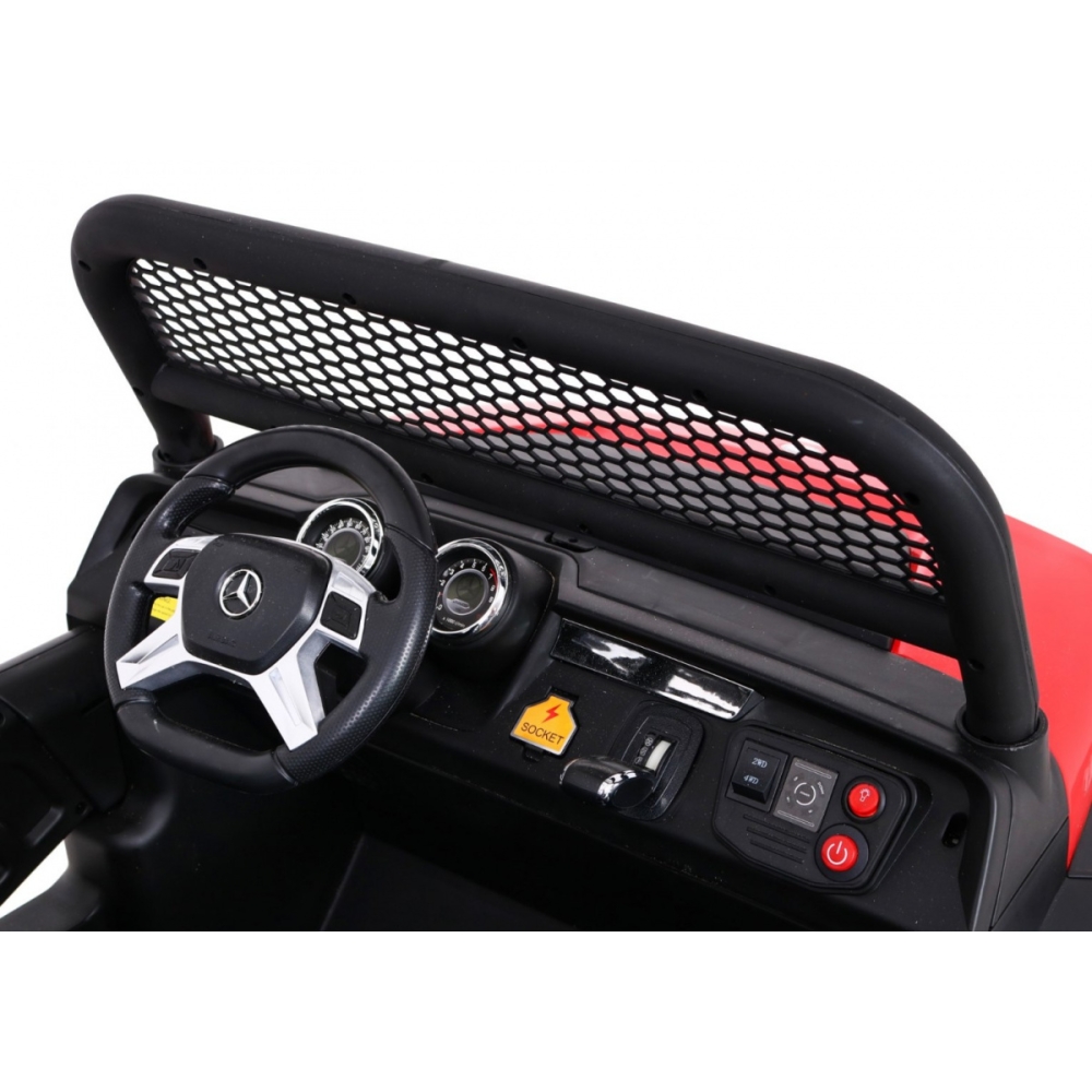 Elektromobilis Mercedes Benz Unimog 4x4, Red-Elektromobiliai vaikams, Visureigiai-e-vaikas