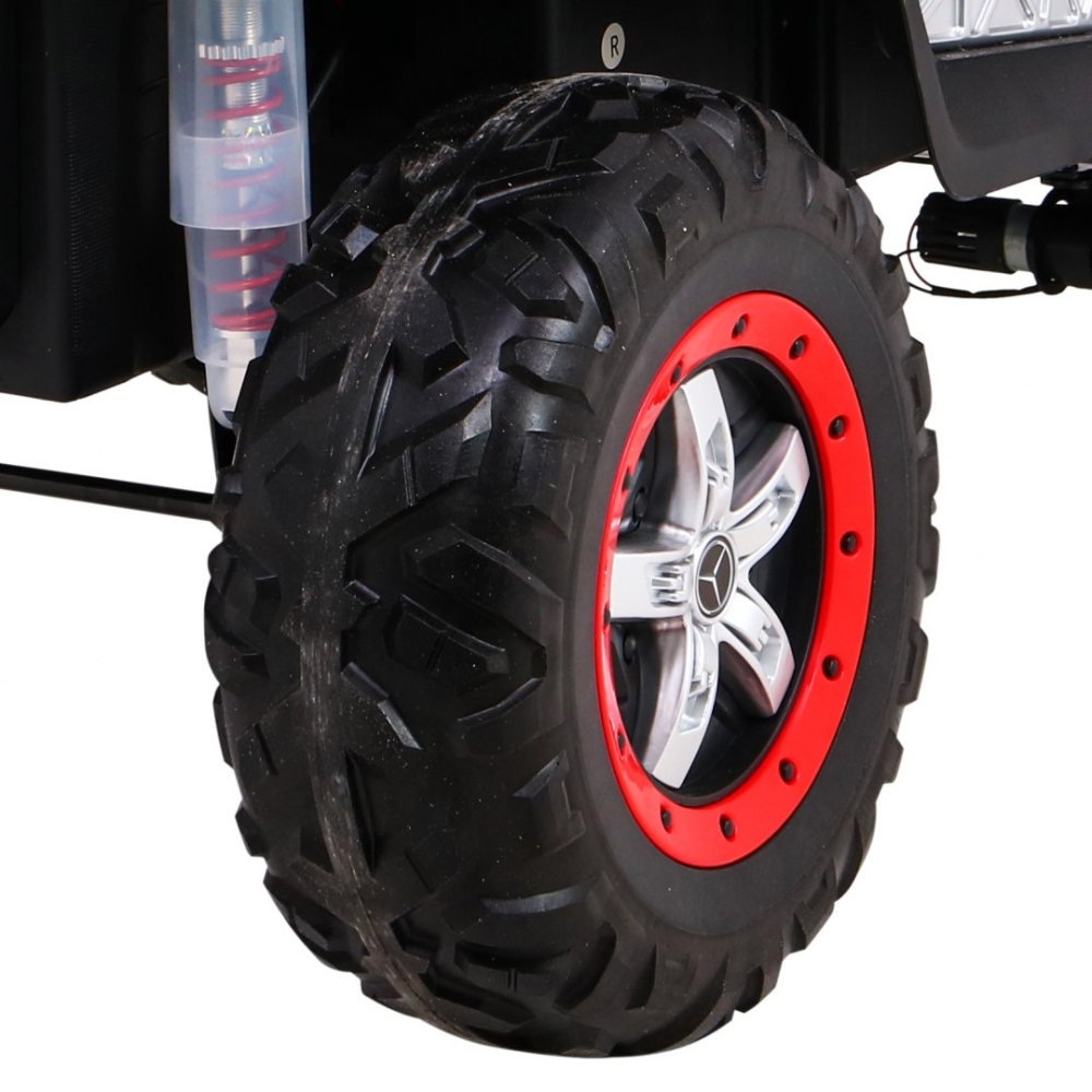 Elektromobilis Mercedes Benz Unimog 4x4, Red-Elektromobiliai vaikams, Visureigiai-e-vaikas