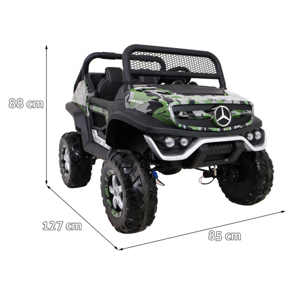 Elektromobilis Mercedes Benz Unimog 4x4, Moro-Elektromobiliai vaikams, Visureigiai-e-vaikas