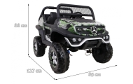 Mercedes Benz Unimog dla dzieci Lakier Moro + Napęd 4x4 + Pilot + Bagażnik + Wolny Start + Radio MP3 + LED