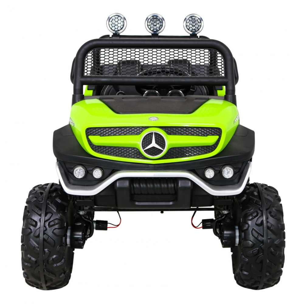 Elektromobilis Mercedes Benz Unimog 4x4, Green-Elektromobiliai vaikams, Visureigiai-e-vaikas