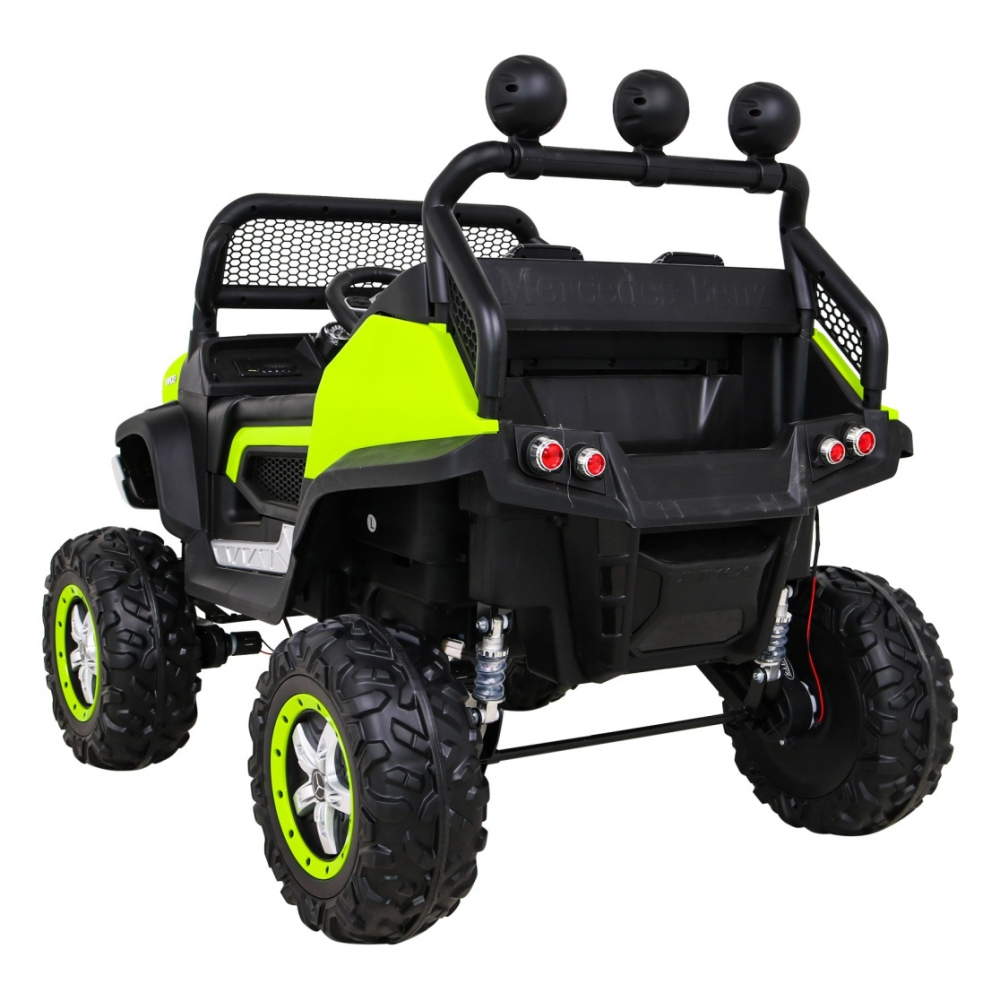 Elektromobilis Mercedes Benz Unimog 4x4, Green-Elektromobiliai vaikams, Visureigiai-e-vaikas
