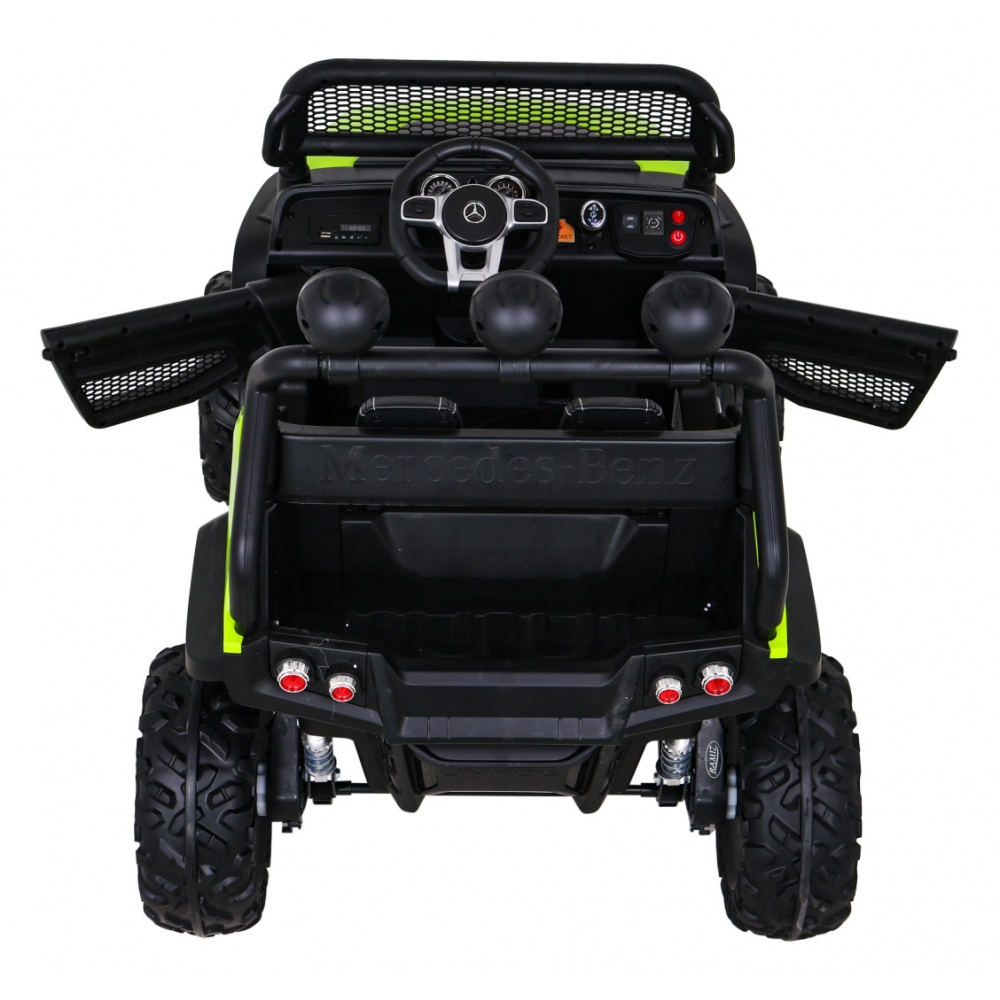 Elektromobilis Mercedes Benz Unimog 4x4, Green-Elektromobiliai vaikams, Visureigiai-e-vaikas