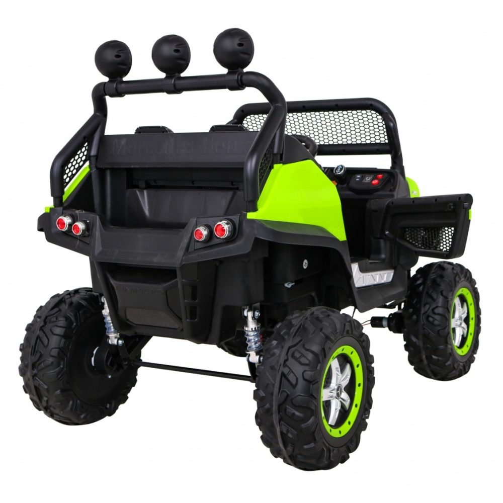 Elektromobilis Mercedes Benz Unimog 4x4, Green-Elektromobiliai vaikams, Visureigiai-e-vaikas