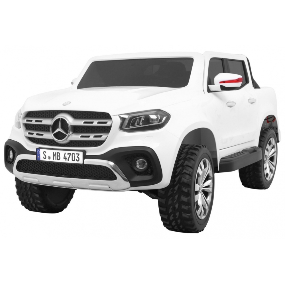 Elektromobilis Mercedes Benz X-Class MP4, White-Elektromobiliai vaikams, Visureigiai-e-vaikas
