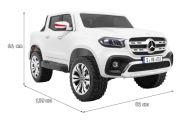 Elektromobilis Mercedes Benz X-Class MP4, White-Elektromobiliai vaikams, Visureigiai-e-vaikas