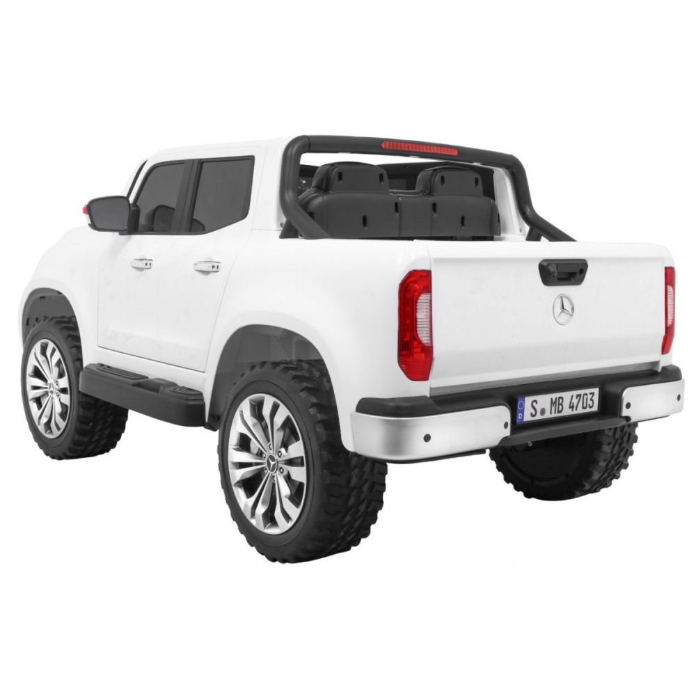 Elektromobilis Mercedes Benz X-Class MP4, White-Elektromobiliai vaikams, Visureigiai-e-vaikas