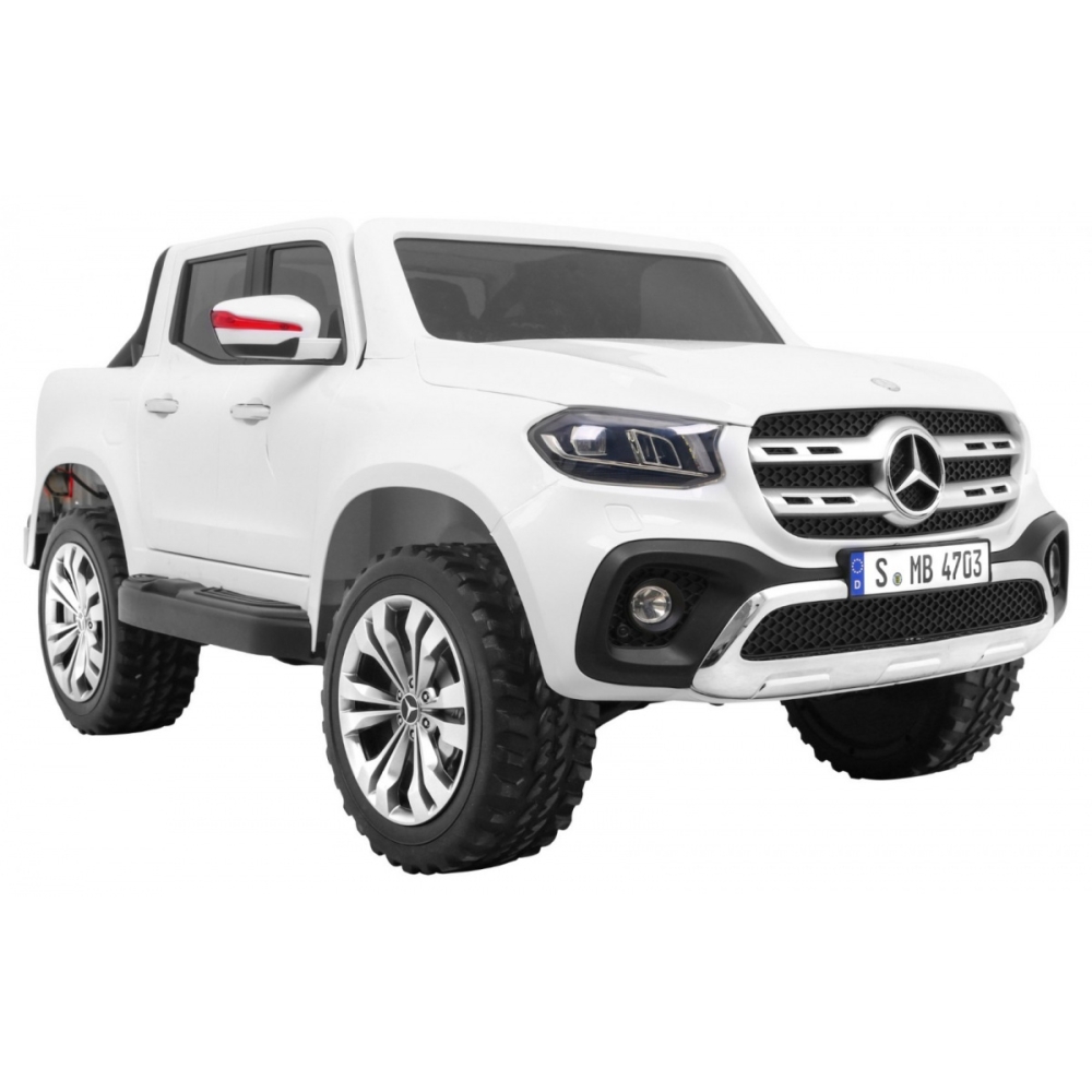 Elektromobilis Mercedes Benz X-Class MP4, White-Elektromobiliai vaikams, Visureigiai-e-vaikas