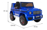 Mercedes AMG G63 dla dzieci Lakier Niebieski + Pilot + MP3 LED + Wolny Start + EVA + Pasy