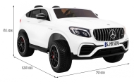 Auto Mercedes GLC 63S dla dzieci Biały SUV + Napęd 4x4