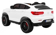 Vaikams skirtas automobilis „Mercedes GLC 63S“ – baltas visureigis + 4x4 pavara-Elektromobiliai vaikams, Visureigiai-e-vaikas