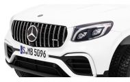 Vaikams skirtas automobilis „Mercedes GLC 63S“ – baltas visureigis + 4x4 pavara-Elektromobiliai vaikams, Visureigiai-e-vaikas