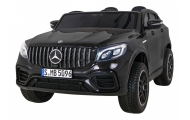 Auto Mercedes GLC 63S dla dzieci Czarny + Napęd 4x4 + MP4 + LED + Ekoskóra + Wolny Start + EVA