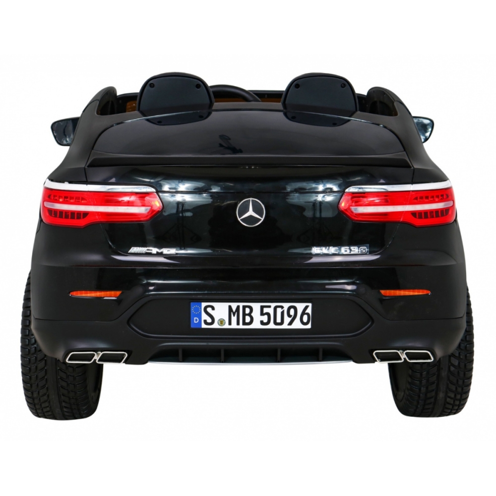 Auto Mercedes GLC 63S dla dzieci Czarny + Napęd 4x4 + MP4 + LED + Ekoskóra + Wolny Start + EVA