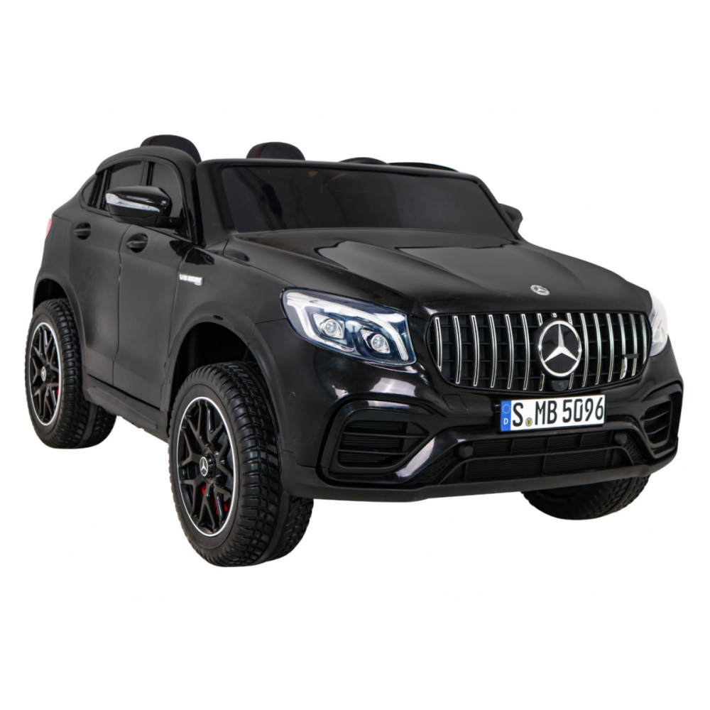 Auto Mercedes GLC 63S dla dzieci Czarny + Napęd 4x4 + MP4 + LED + Ekoskóra + Wolny Start + EVA
