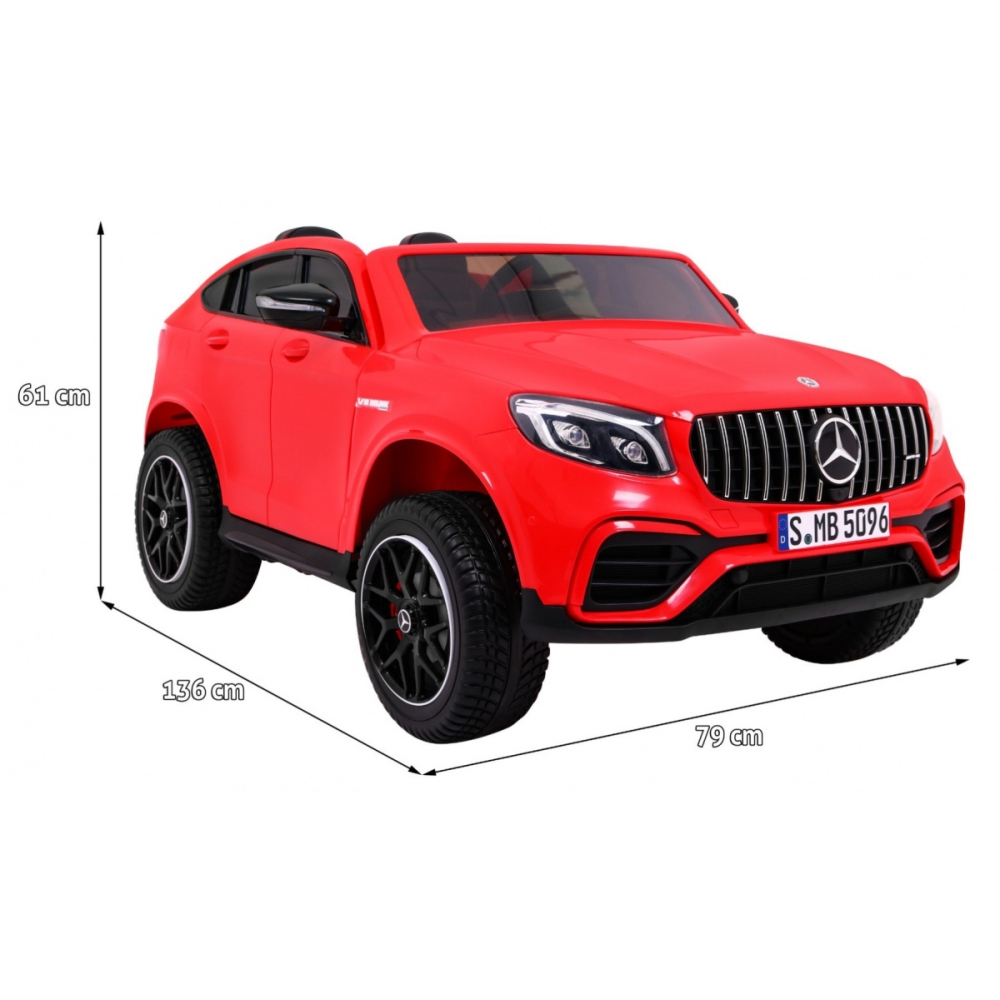 Elektromobilis Mercedes GLC 63S, 4x4, Red-Elektromobiliai vaikams, Visureigiai-e-vaikas