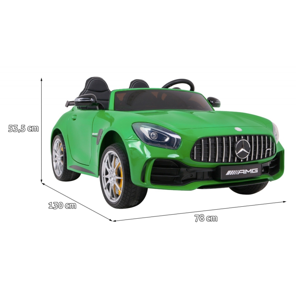Elektromobilis Mercedes-Benz GT R, 4x4, lakuotas žalias-Elektromobiliai vaikams, Mašinos-e-vaikas