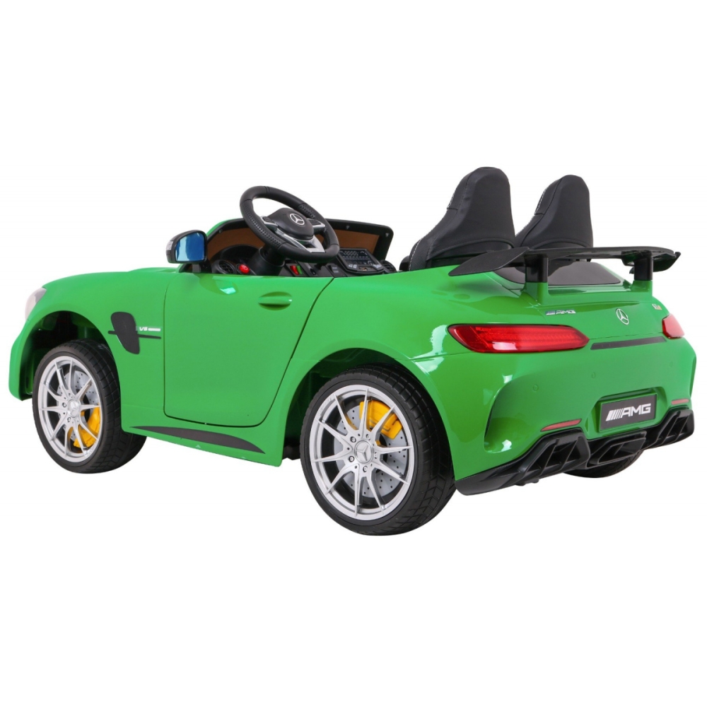 Elektromobilis Mercedes-Benz GT R, 4x4, lakuotas žalias-Elektromobiliai vaikams, Mašinos-e-vaikas