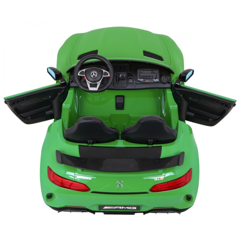 Elektromobilis Mercedes-Benz GT R, 4x4, lakuotas žalias-Elektromobiliai vaikams, Mašinos-e-vaikas
