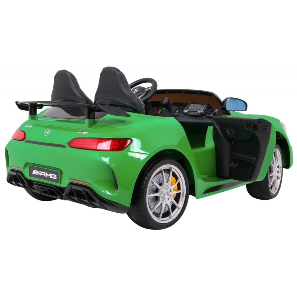 Elektromobilis Mercedes-Benz GT R, 4x4, lakuotas žalias-Elektromobiliai vaikams, Mašinos-e-vaikas