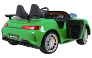 Mercedes-Benz GT R dla dzieci Lakier Zielony + Napęd 4x4 + Nawiew powietrza + Pilot + EVA + MP3 LED