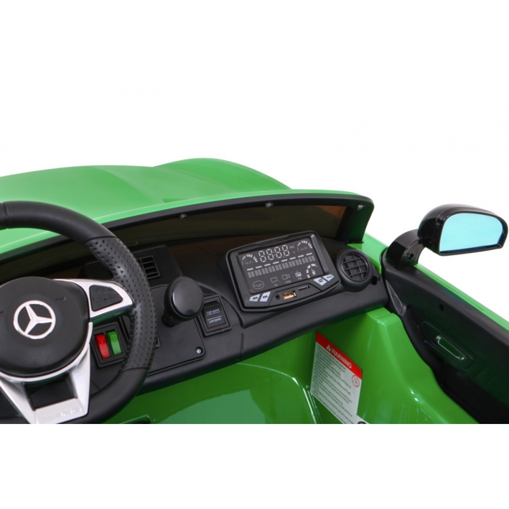Elektromobilis Mercedes-Benz GT R, 4x4, lakuotas žalias-Elektromobiliai vaikams, Mašinos-e-vaikas