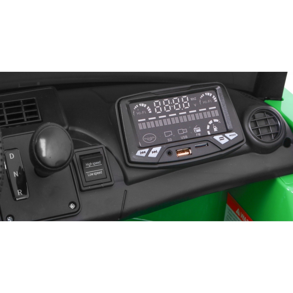 Elektromobilis Mercedes-Benz GT R, 4x4, lakuotas žalias-Elektromobiliai vaikams, Mašinos-e-vaikas