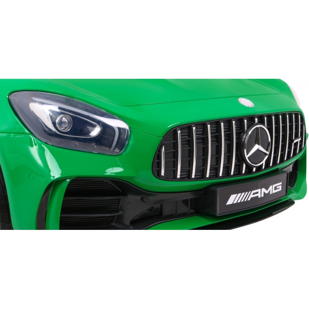 Elektromobilis Mercedes-Benz GT R, 4x4, lakuotas žalias-Elektromobiliai vaikams, Mašinos-e-vaikas