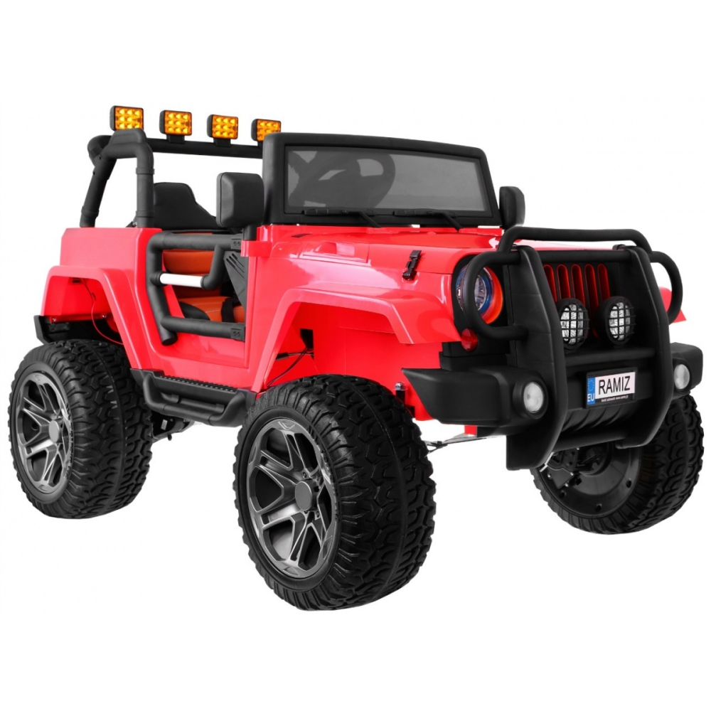 Elektromobilis Jeep Monster 4x4, Red-Elektromobiliai vaikams, Visureigiai-e-vaikas