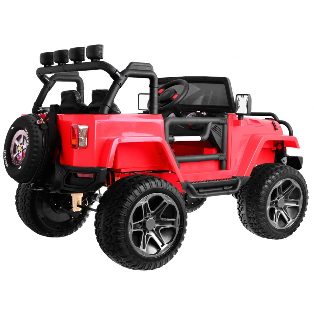 Elektromobilis Jeep Monster 4x4, Red-Elektromobiliai vaikams, Visureigiai-e-vaikas