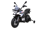 Motor BMW F850 GS na akumulator dla dzieci Biały + Kółka pomocnicze + Audio LED + Wolny Start + EVA