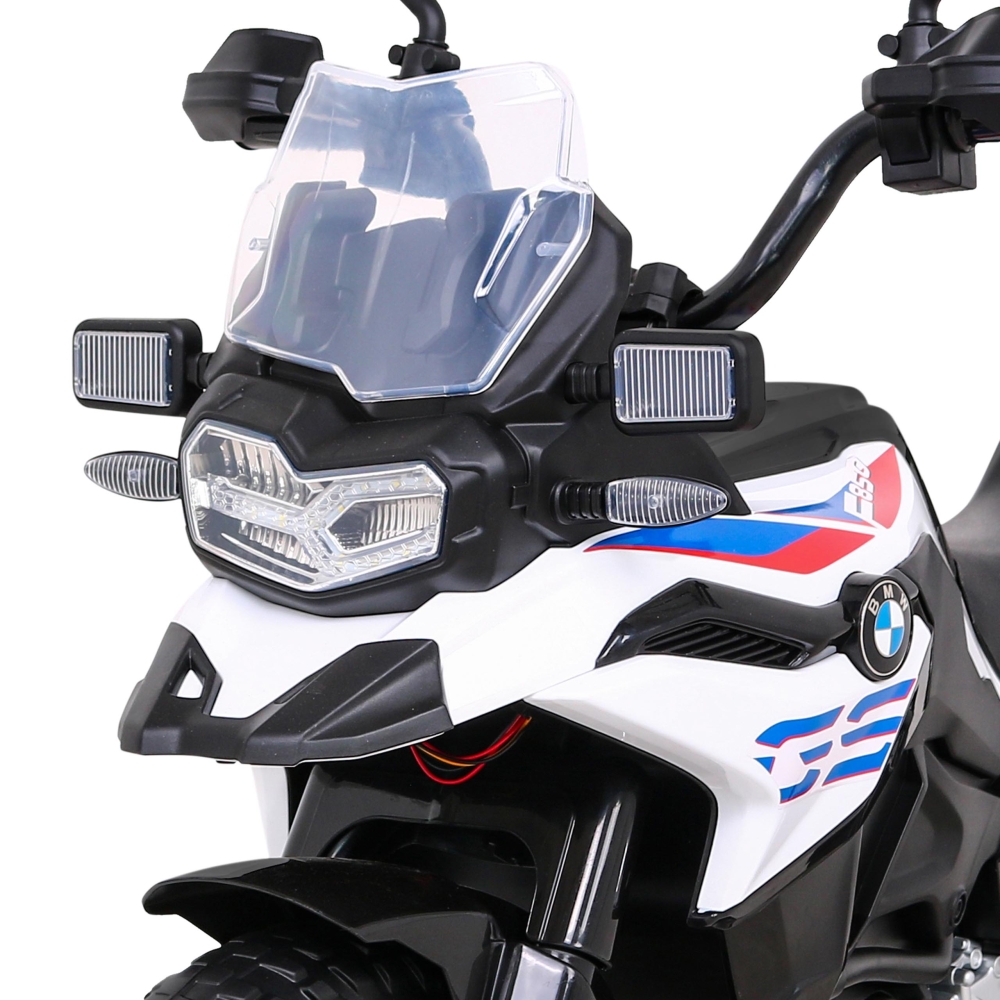 Elektrinis motociklas BMW F850 GS, White-Elektromobiliai vaikams, Motociklai-e-vaikas