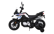 Motor BMW F850 GS na akumulator dla dzieci Biały + Kółka pomocnicze + Audio LED + Wolny Start + EVA