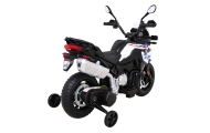 Motor BMW F850 GS na akumulator dla dzieci Biały + Kółka pomocnicze + Audio LED + Wolny Start + EVA