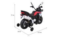 Motor BMW F850 GS na akumulator dla dzieci Czerwony + Kółka pomocnicze + Audio LED + Wolny Start + EVA