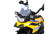 Motor BMW F850 GS na akumulator dla dzieci Żółty + Kółka pomocnicze + Audio LED + Wolny Start + EVA