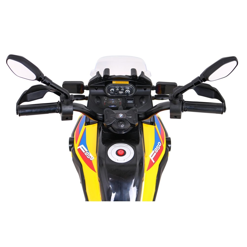 Elektrinis motociklas BMW F850 GS, Yellow-Elektromobiliai vaikams, Motociklai-e-vaikas