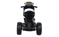 Motor BMW HP4 na akumulator dla dzieci Biały + 3 Koła + LED + MP3 USB + Ekoskóra