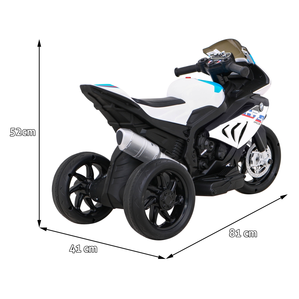 Elektrinis motociklas BMW HP4, White-Elektromobiliai vaikams, Motociklai-e-vaikas