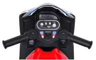 Motor BMW HP4 na akumulator dla dzieci Czerwony + 3 Koła + LED + MP3 USB + Ekoskóra