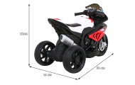 Motor BMW HP4 na akumulator dla dzieci Czerwony + 3 Koła + LED + MP3 USB + Ekoskóra
