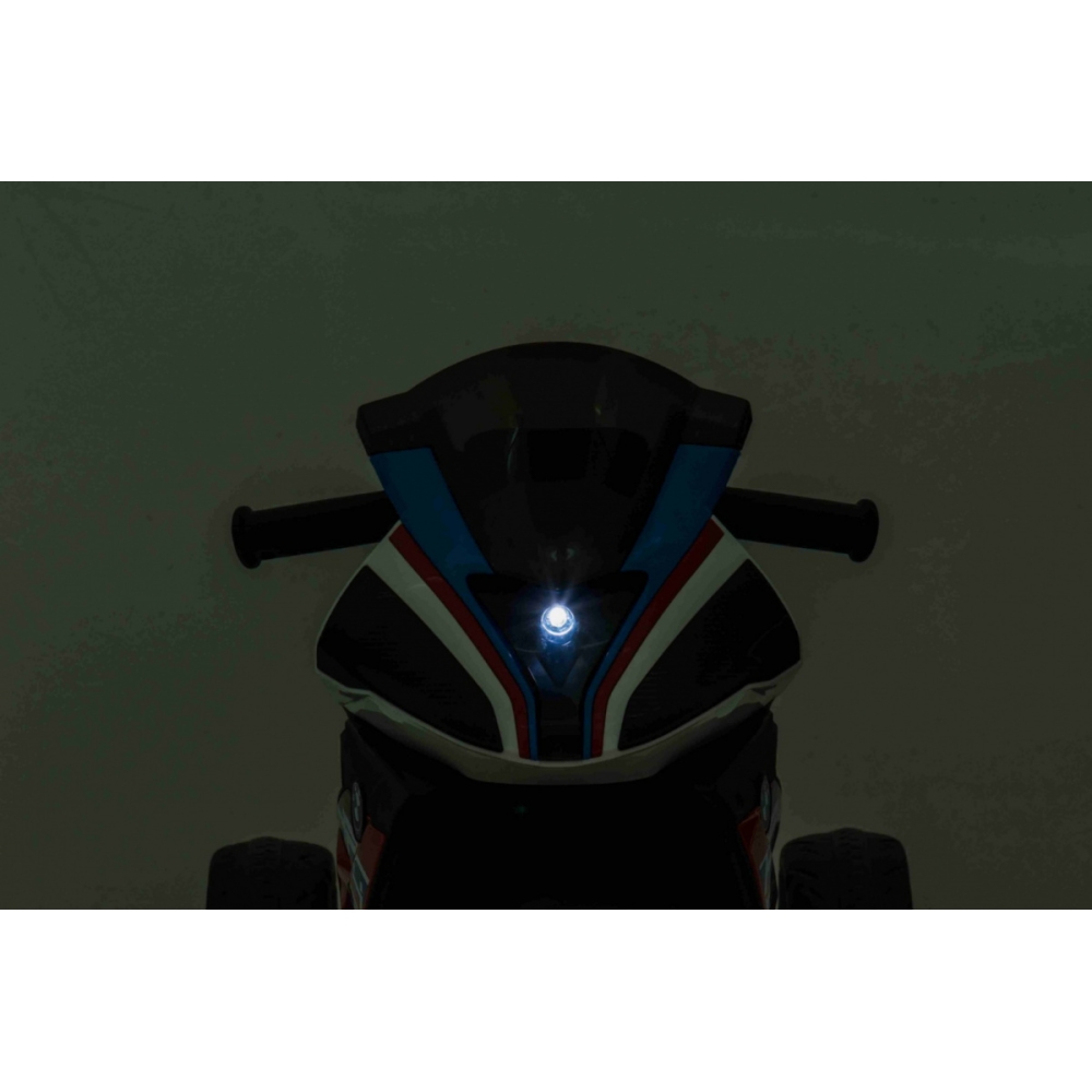 Motor BMW HP4 na akumulator dla dzieci Niebieski + 3 Koła + LED + MP3 USB + Ekoskóra