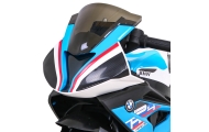 Motor BMW HP4 na akumulator dla dzieci Niebieski + 3 Koła + LED + MP3 USB + Ekoskóra