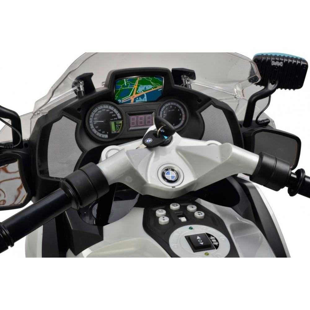 Elektrinis motociklas BMW R1200RT Policija, Silver-Elektromobiliai vaikams, Motociklai-e-vaikas