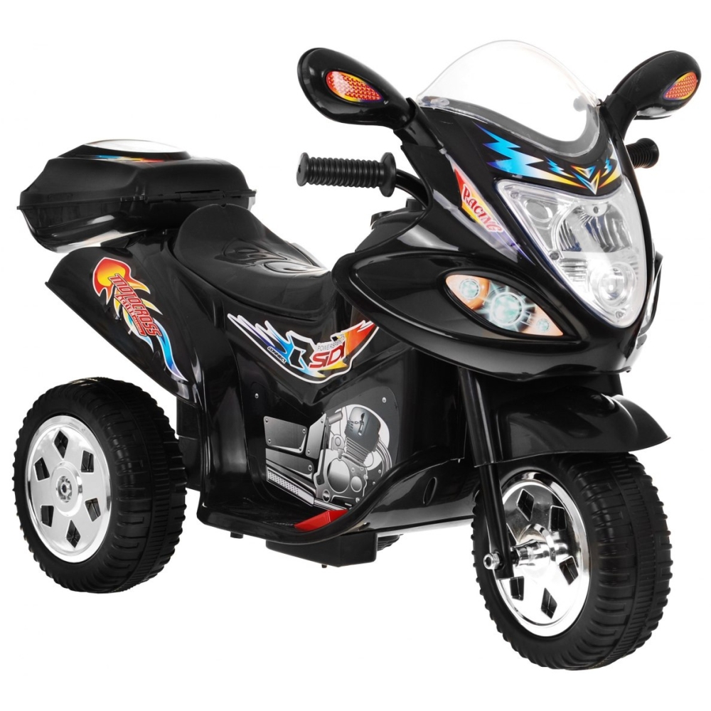Motorek Trójkołowy BJX-088 elektryczny dla najmłodszych Czarny + Dźwięki + Światła