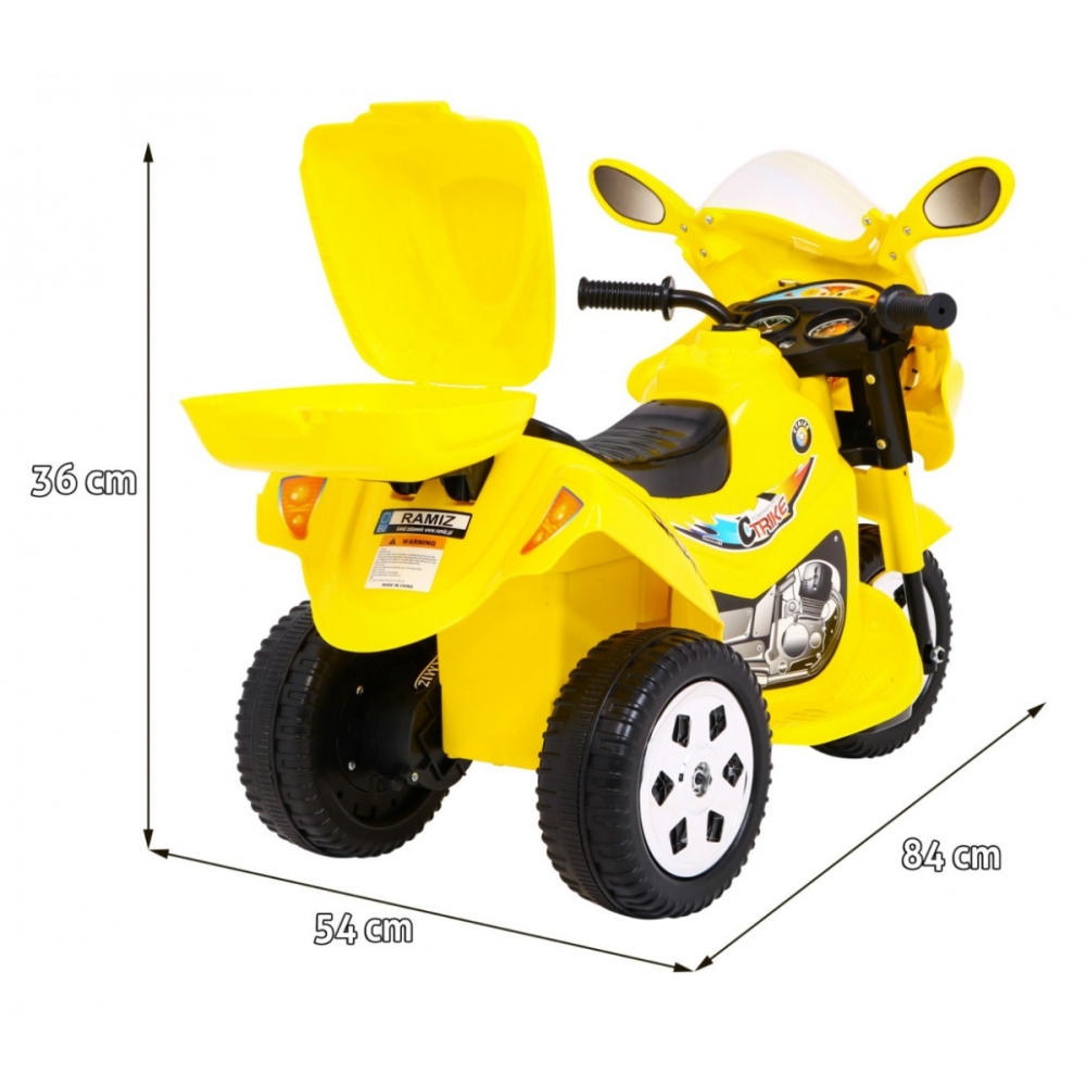 Elektrinis motociklas BJX-088, Yellow-Elektromobiliai vaikams, Motociklai-e-vaikas