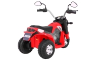 Motorek MiniBike na akumulator dla dzieci Czerwony + Dźwięki + Światła LED + Ekoskóra