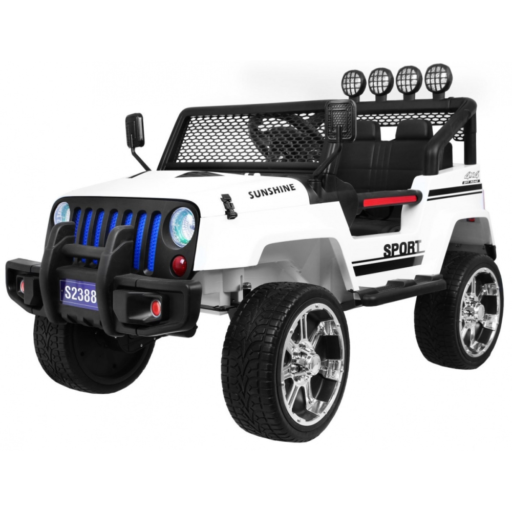 Elektromobilis Raptor Drifter 4x4, White-Elektromobiliai vaikams, Visureigiai-e-vaikas